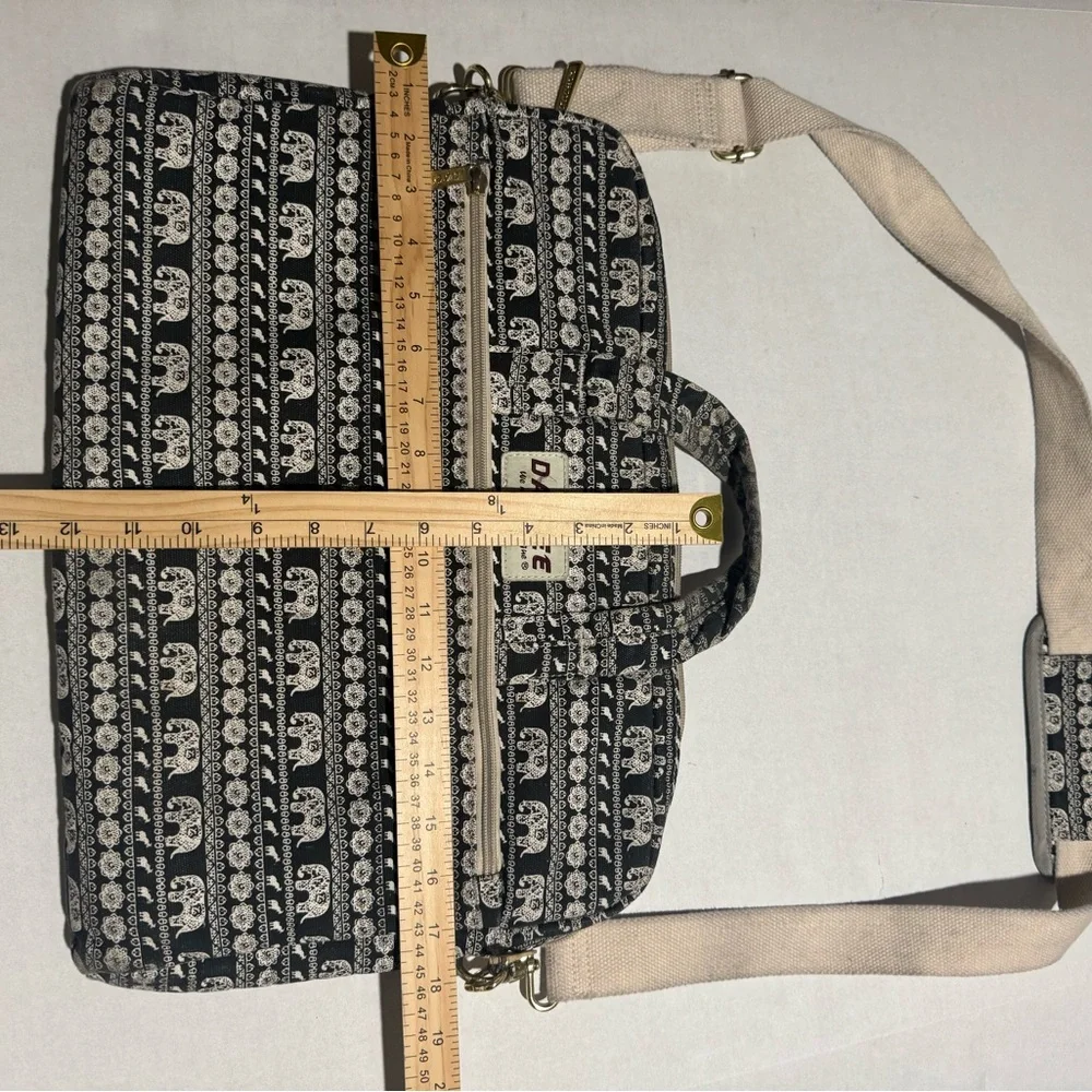 Dachee Black Ivory Elephant Laptop Messenger Bag‎ #A111